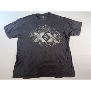 Dos Equis Cerveza Mens XL Black‎ Graphic T-Shirt Ringspun Cotton Beer Logo